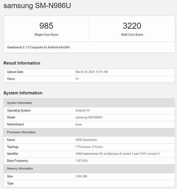 Samsung Galaxy Note 20+ หลุดผลทดสอบ Benchmark แรก! สเปกเดียวกับ Galaxy S20  Ultra ลุ้นพลิกโฉมดีไซน์ใหม่ สวยแกร่งกว่าเดิม :: Techmoblog.Com