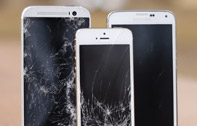 Samsung Galaxy S5 vs HTC One M8 vs iPhone 5S กับการทดสอบ drop test พลาสติก หรือ โลหะ แบบไหนทนทานกว่ากัน 