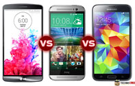 เทียบสเปค LG G3 vs Samsung Galaxy S5 vs HTC One M8 มือถือเรือธง 3 รุ่น รุ่นไหนเจ๋งสุด? 
