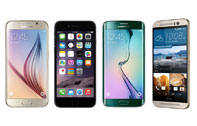 เปรียบเทียบสเปค มือถือรุ่นใหญ่ Samsung Galaxy S6 vs iPhone 6 vs Samsung Galaxy S6 edge และ HTC One M9 