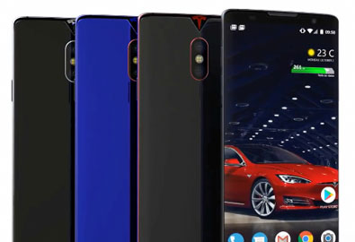 ภาพคอนเซปท์ Tesla Phone กับดีไซน์สุดล้ำ มาพร้อมกล้องคู่ และหน้าจอขอบโค้งแบบ Full-View Display