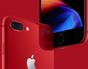 Apple เปิดตัว iPhone 8 และ iPhone 8 Plus รุ่นพิเศษ สีแดง (PRODUCT)RED มาพร้อมตัวเครื่องด้านหน้าสีดำ ด้านหลังสีแดง เปิดจองวันนี้ตั้งแต่เวลา 19.30 น. จำหน่าย 13 เมษายน เคาะราคาเริ่มต้นที่ 28,500 บาท