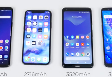 เปรียบเทียบความเร็วในการชาร์จแบตเตอรี่บนมือถือเรือธง Galaxy S9+ vs iPhone X vs Pixel 2 XL vs OnePlus 5T รุ่นไหนชาร์จแบตได้เร็วกว่า (มีคลิป)