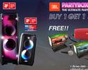 JBL Partybox Series ลำโพงสายปาร์ตี้ พร้อมโปรโมชั่นของแถมสุดคุ้ม Buy 1 Get 1 Free!!