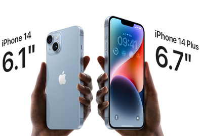 เปิดตัว iPhone 14 และ iPhone 14 Plus จอใหญ่ 6.7 นิ้ว ชิป A15 Bionic เดิมเพิ่ม GPU แบบ 5-core พร้อมระบบ SOS เริ่มต้นที่ 32,900.-