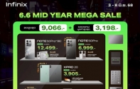 อินฟินิกซ์ เล่นใหญ่! ส่งแคมเปญ 6.6 MEGA Mid-Year Sale ยกทัพสมาร์ทโฟนและสมาร์ทดีไวซ์ พร้อมอัดแน่นของแถมและส่วนลดสุดคุ้มทุกแพลตฟอร์ม