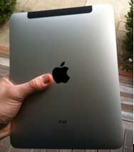 แถบพลาสติกสีดำด้านหลัง iPad 3g