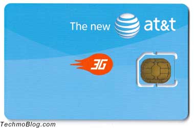 หน้าตา micro sim card จาก AT&T