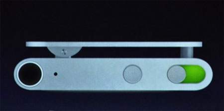 iPod Shuffle ใหม่ มุมมองด้านบน